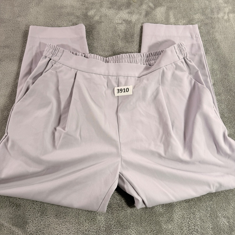 AllSaints Aleida Tri Trouser Women 10 Lilac Purple Tapered Pleated AS372382W